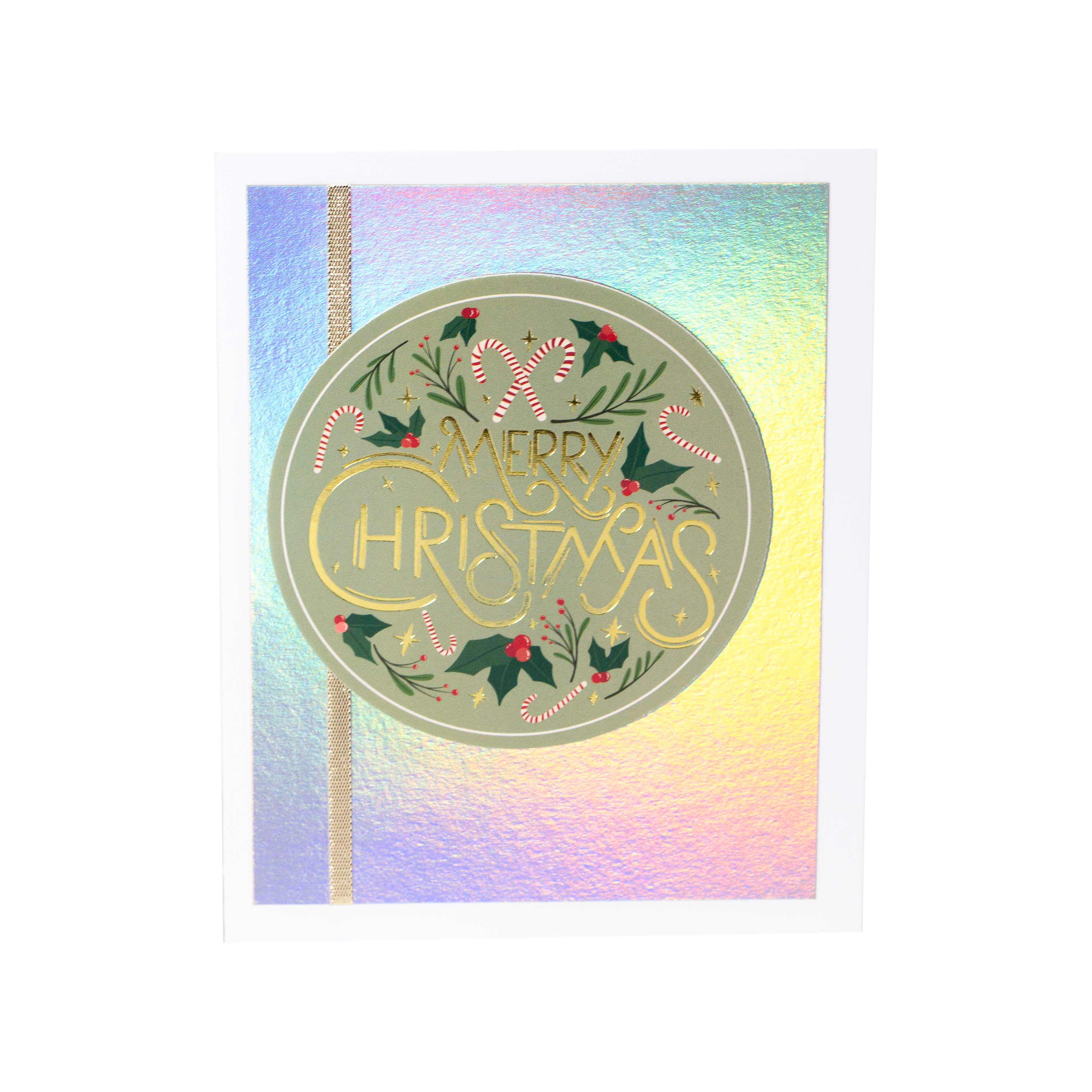 Merry Christmas with Candy Canes and Holy I Christmas Card