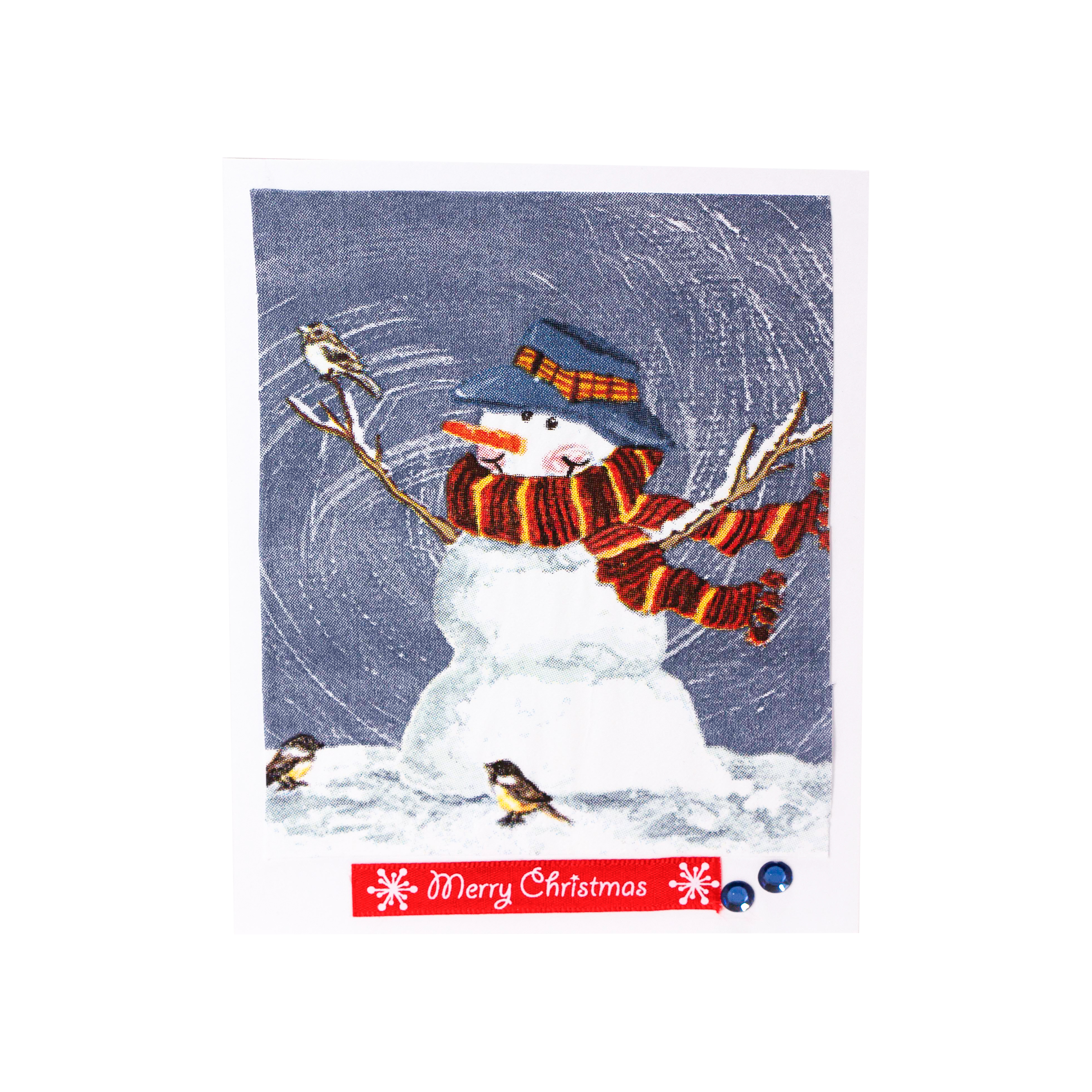 Snowman Napkin on a White Card