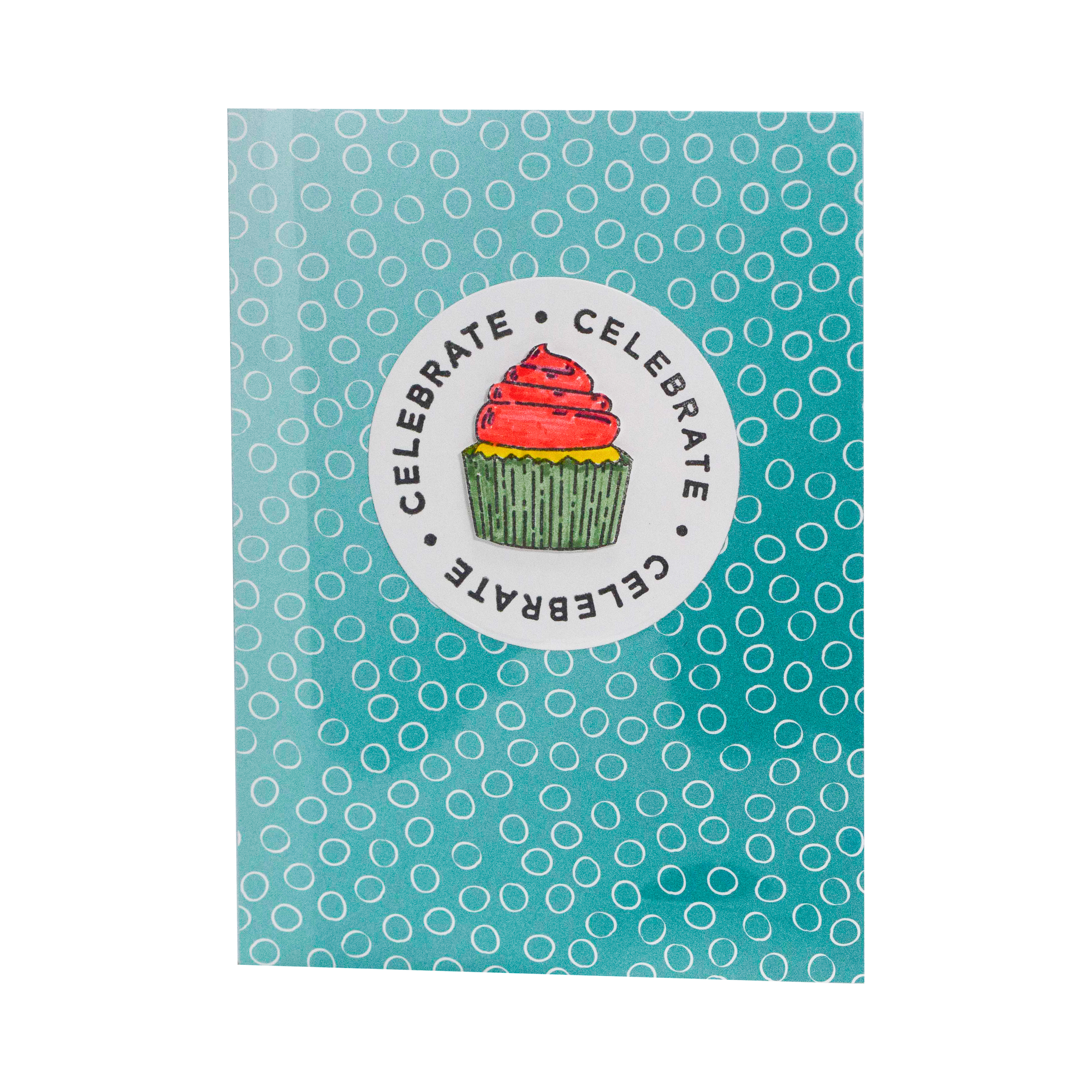 Turquoise Cupcake I Birthday Card