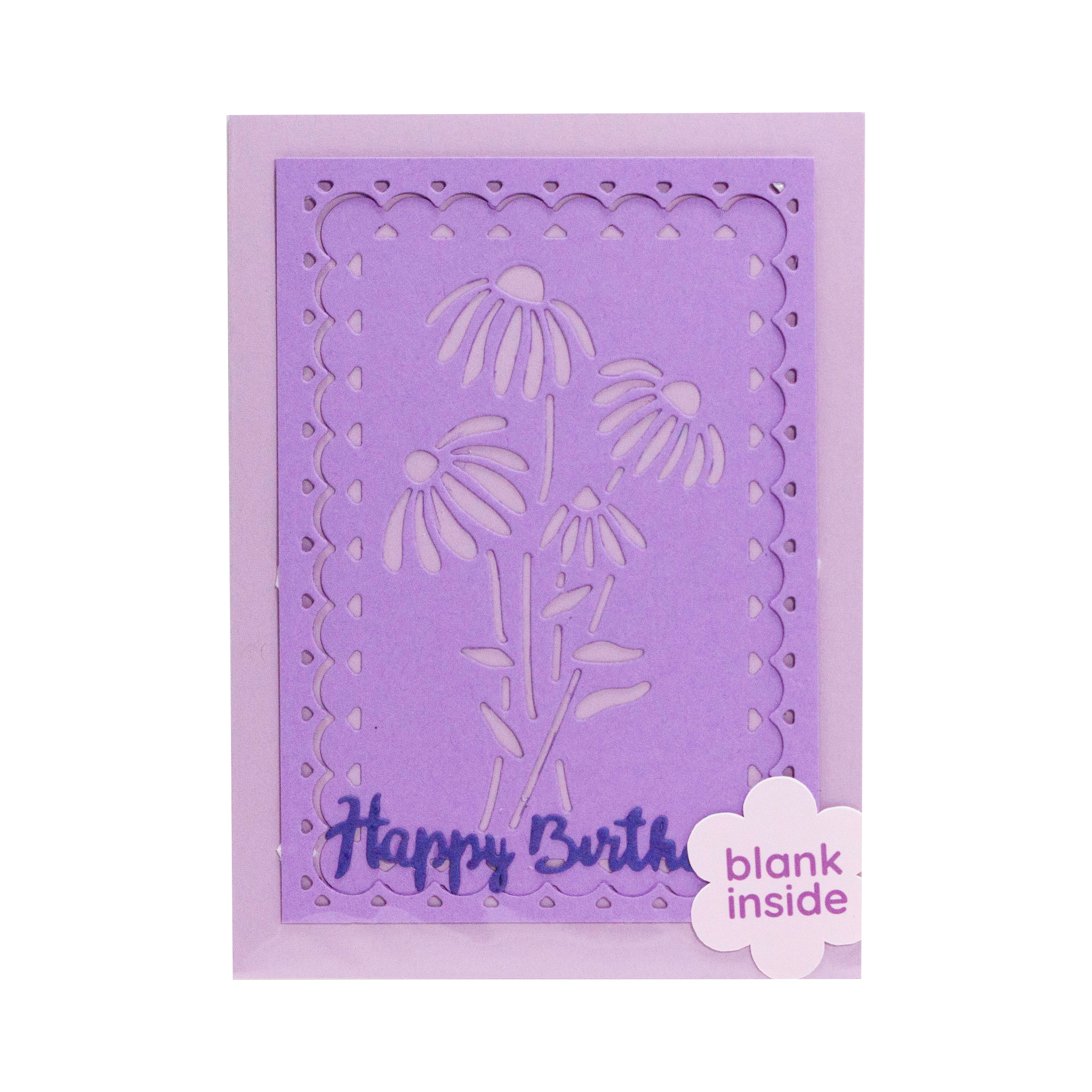 Purple  Daisy's I Birthday Card