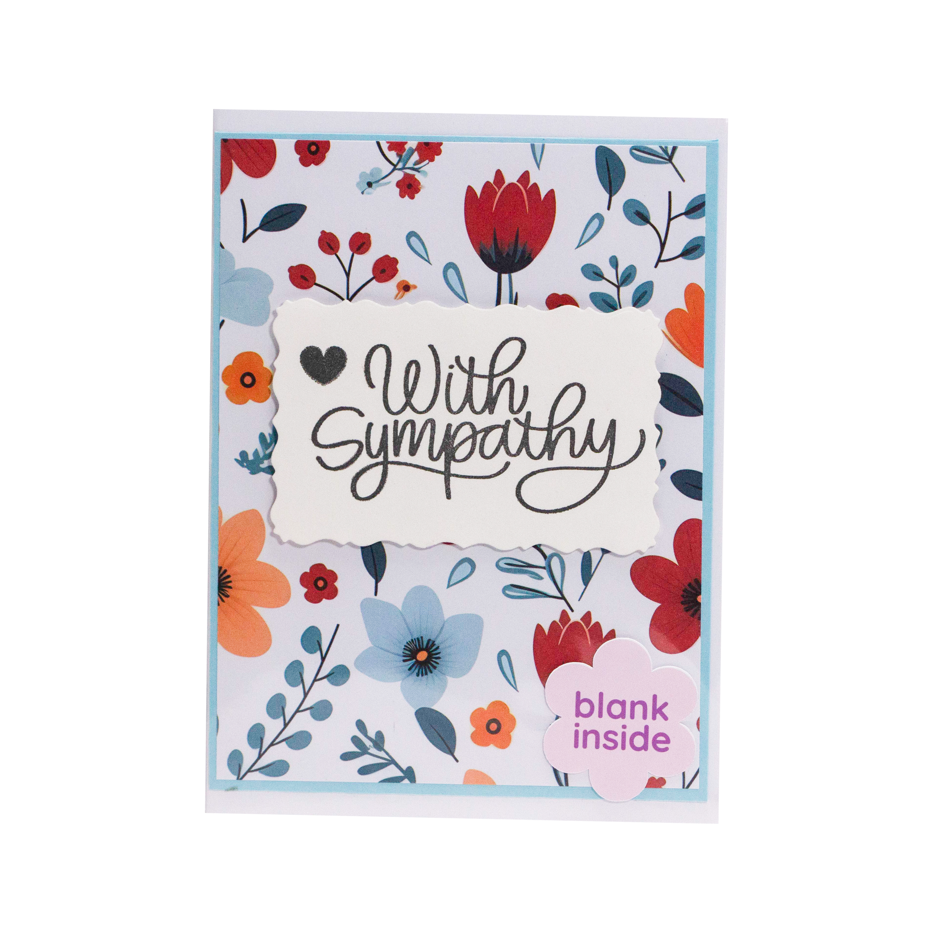 With Sympathy Floral Background | Sympathy Cards