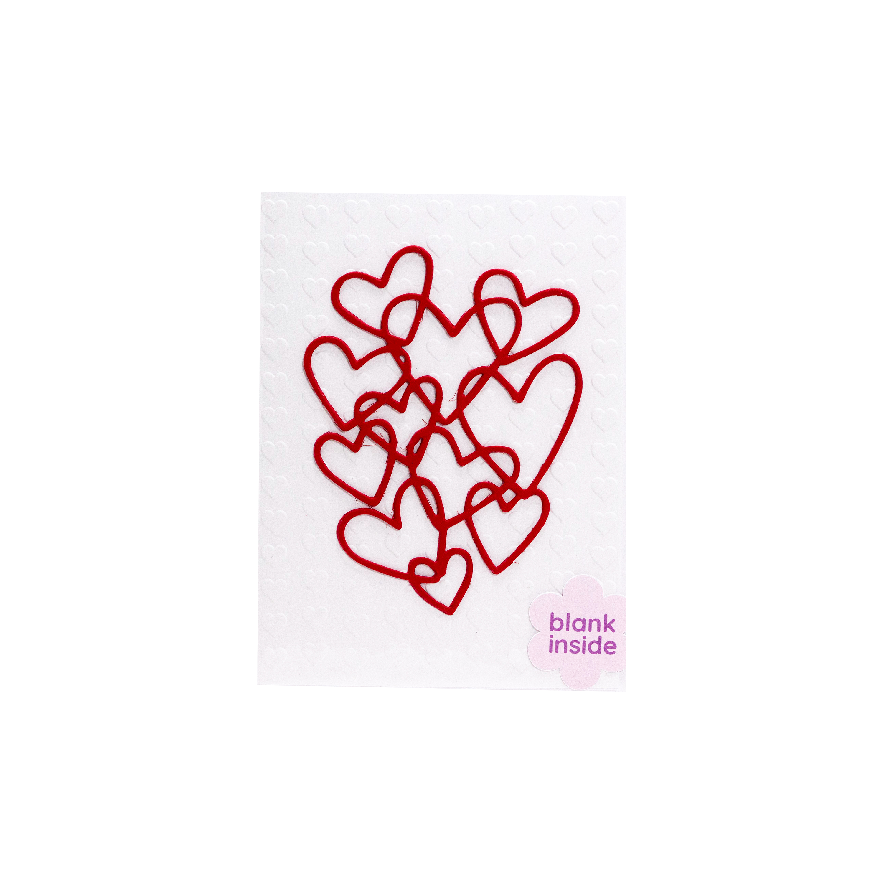 White Embossed Heart background With 3D Hearts