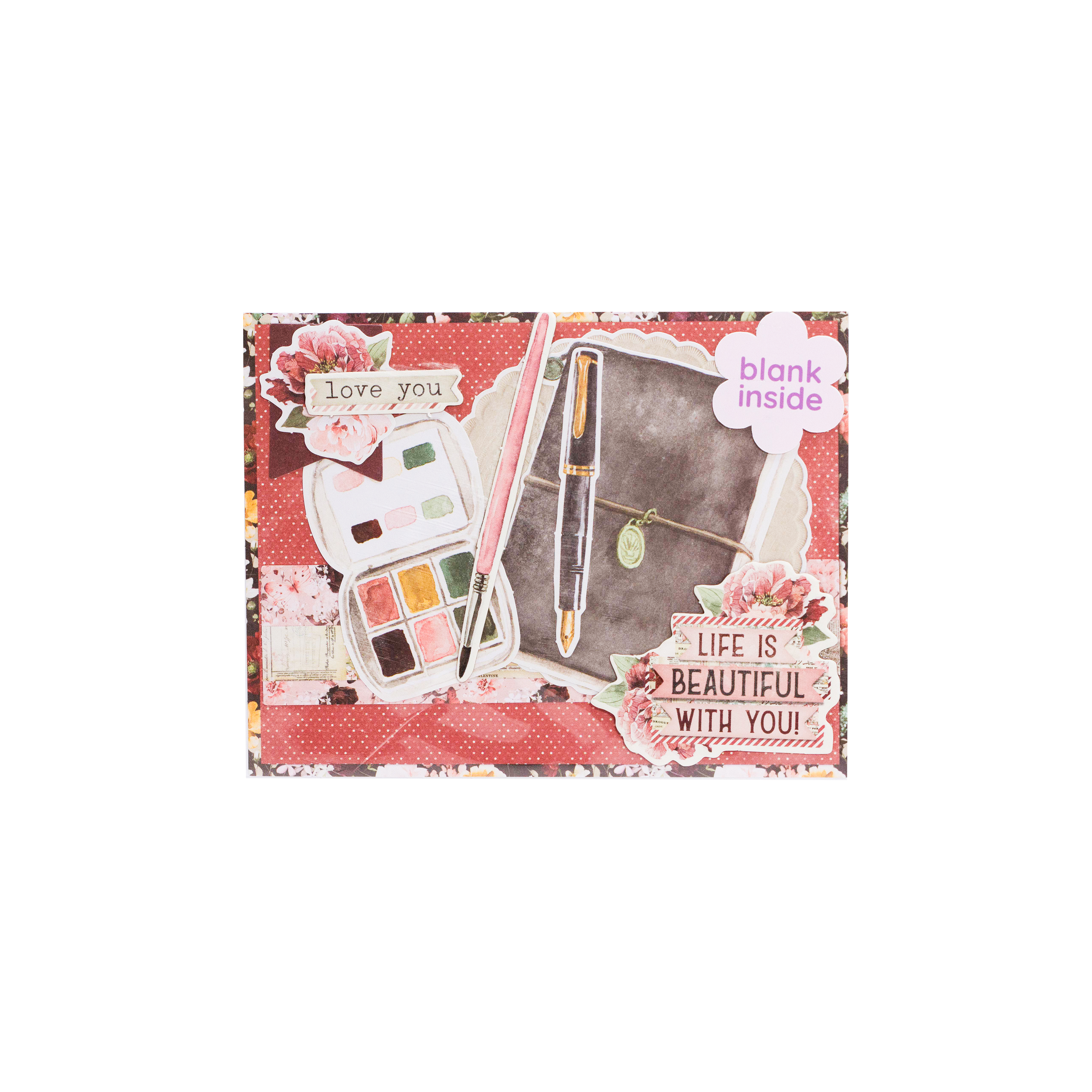 Ink Case, Book, Pen with Life Is Beautiful With You