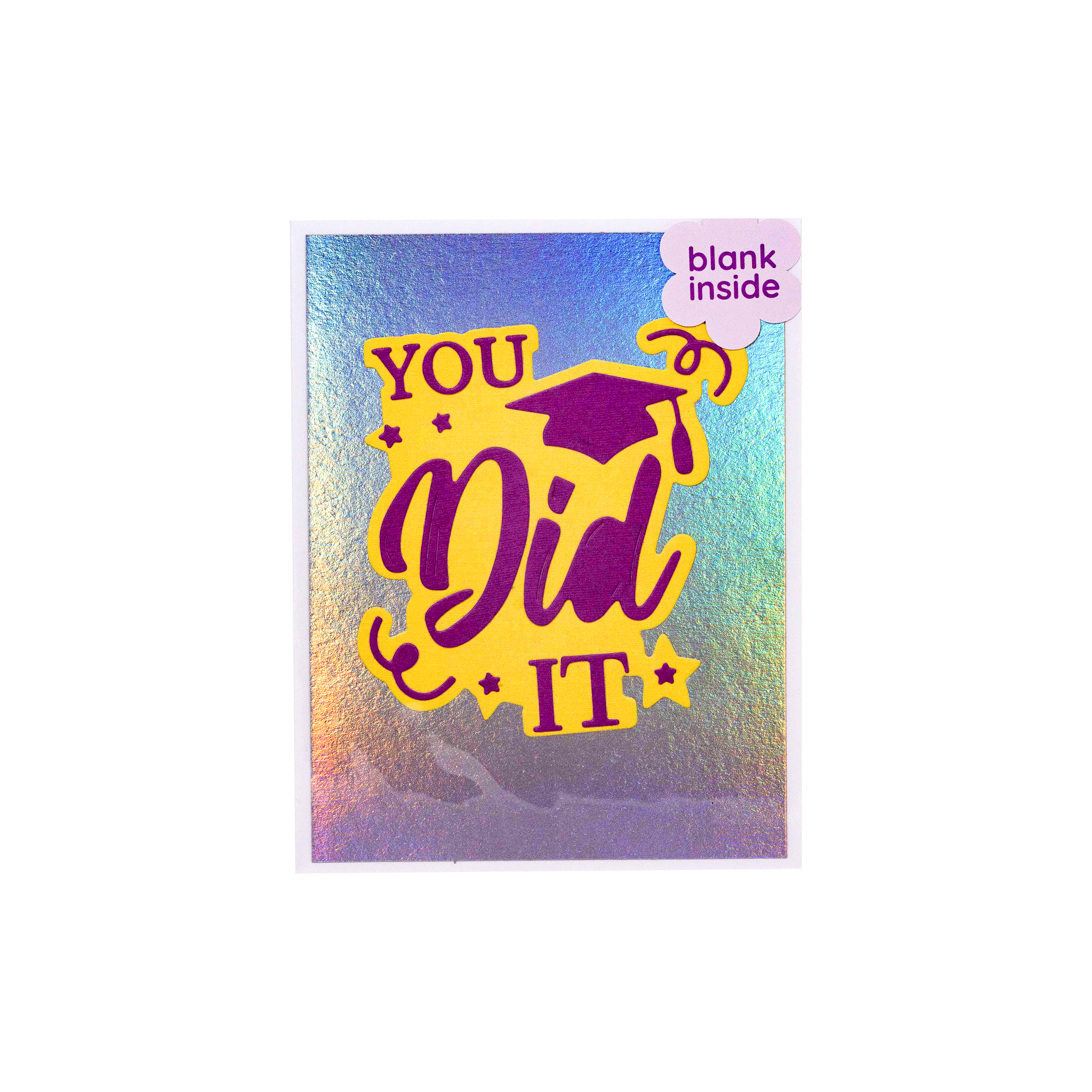 You did It Purple and Yellow I Graduation Card – lil bug Stationery