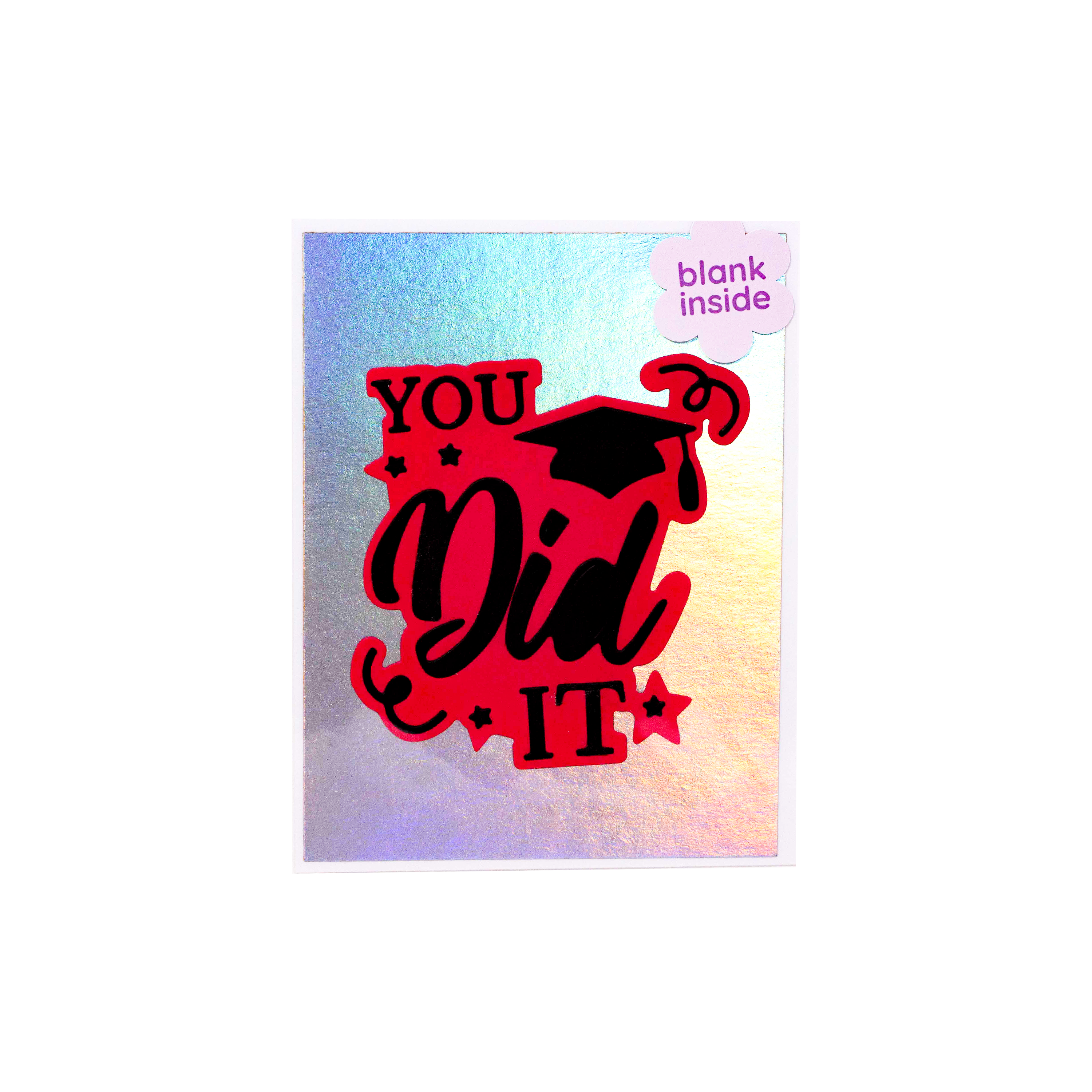You did It-Black and Red I Graduation Card