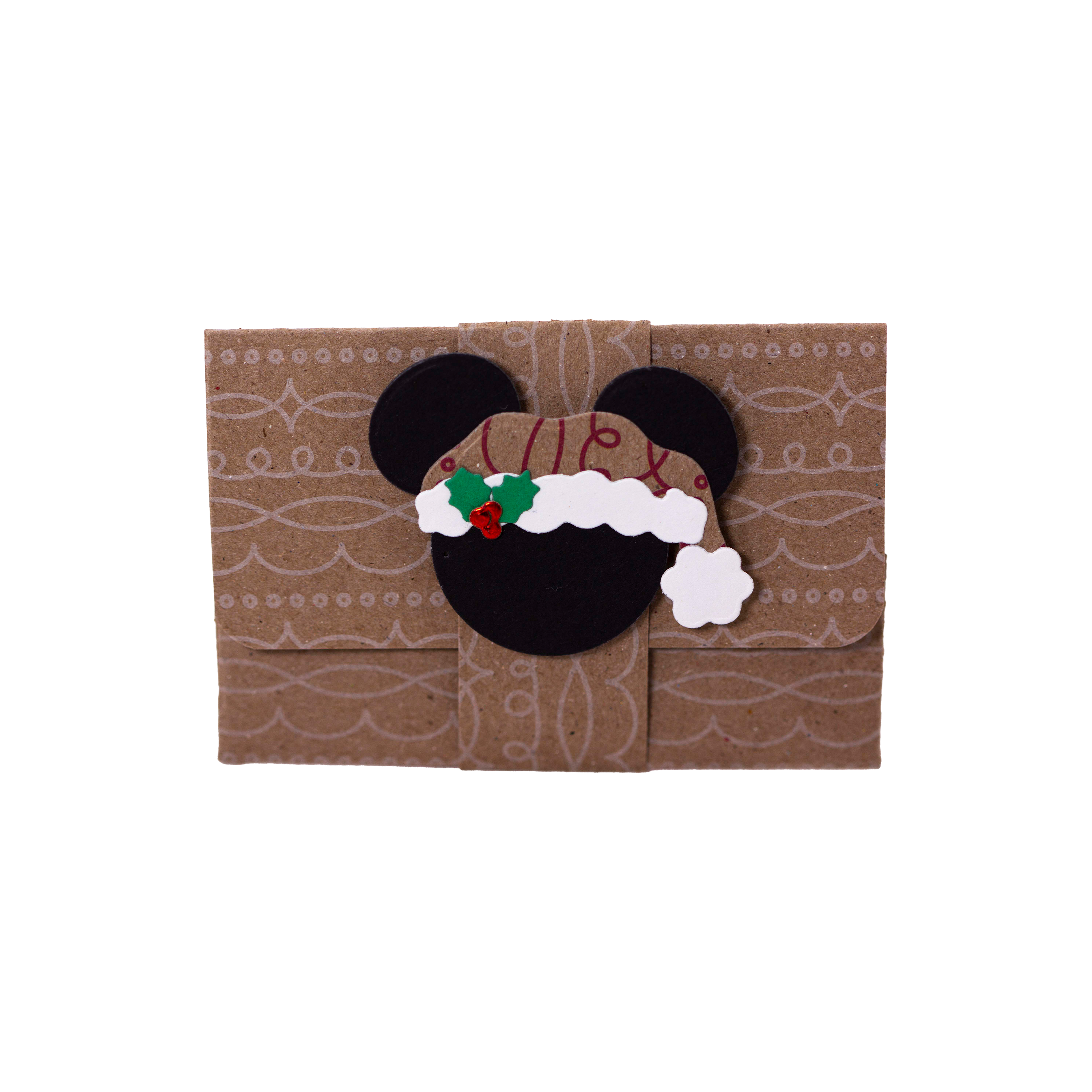 Mickey Mouse Head with Beige and Red Hat Gift Card Holder