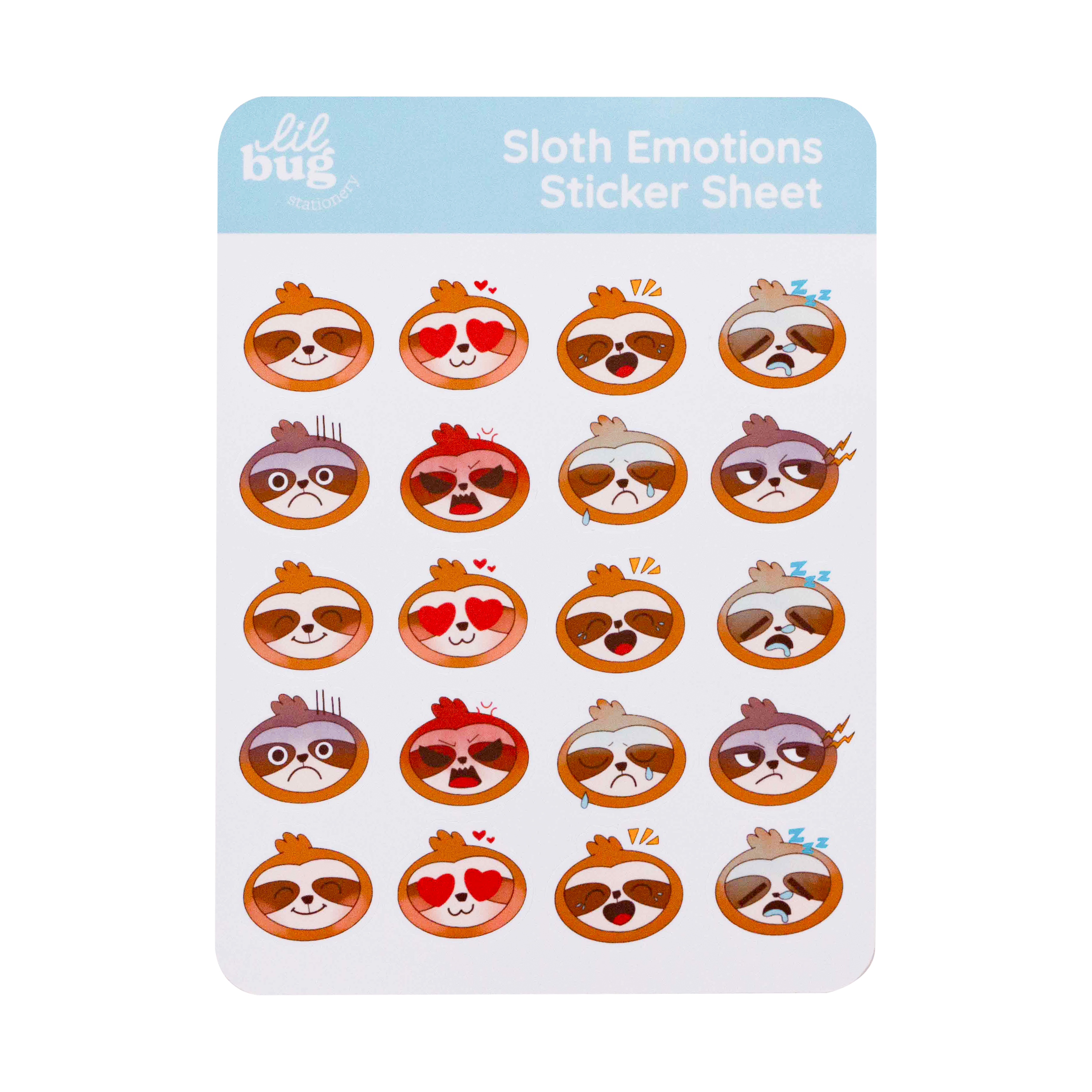 Sloth Emotions | Stickers Sheet