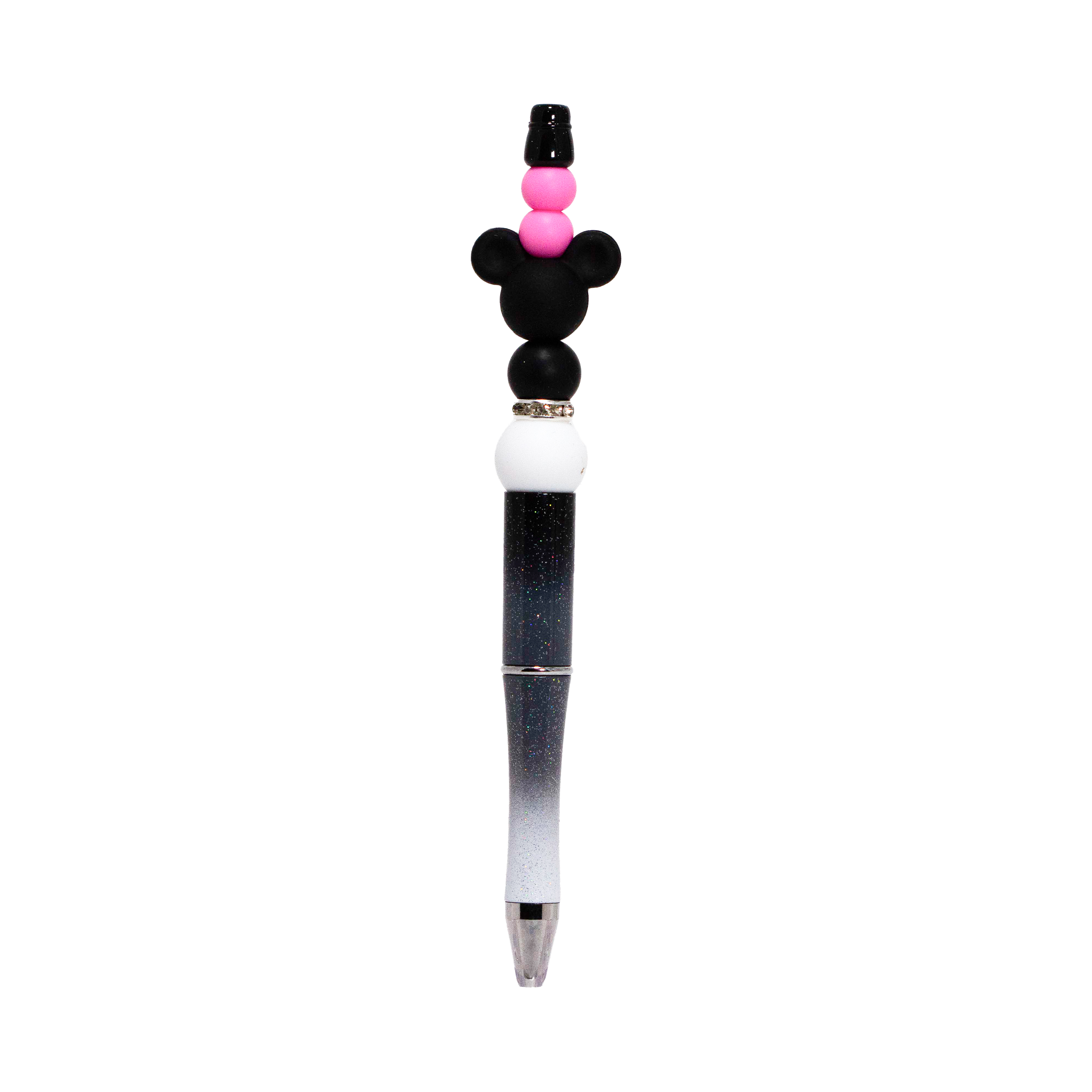 Mickey Head Silicone I Beaded  Pen