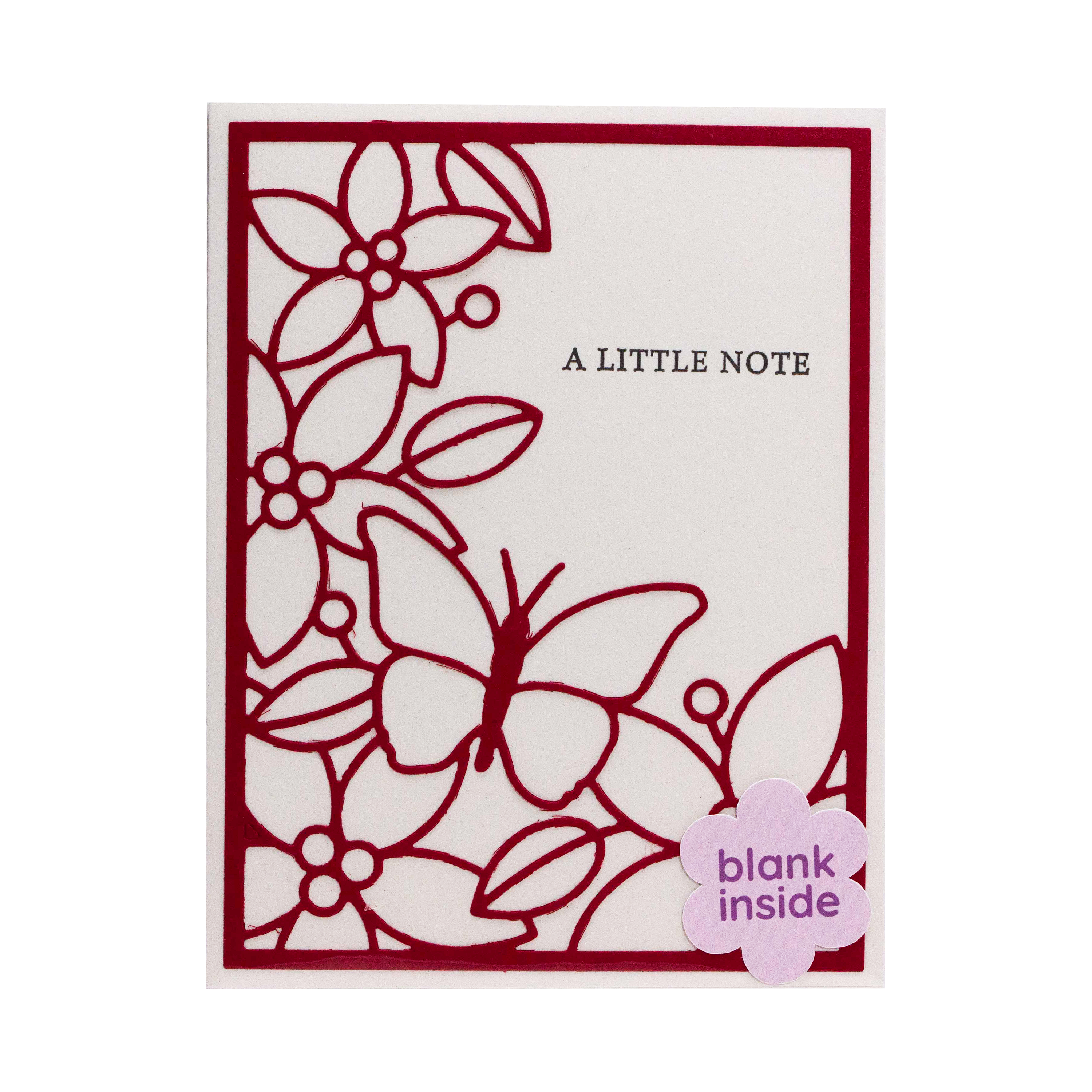 Butterflies and Flowers I Note Card