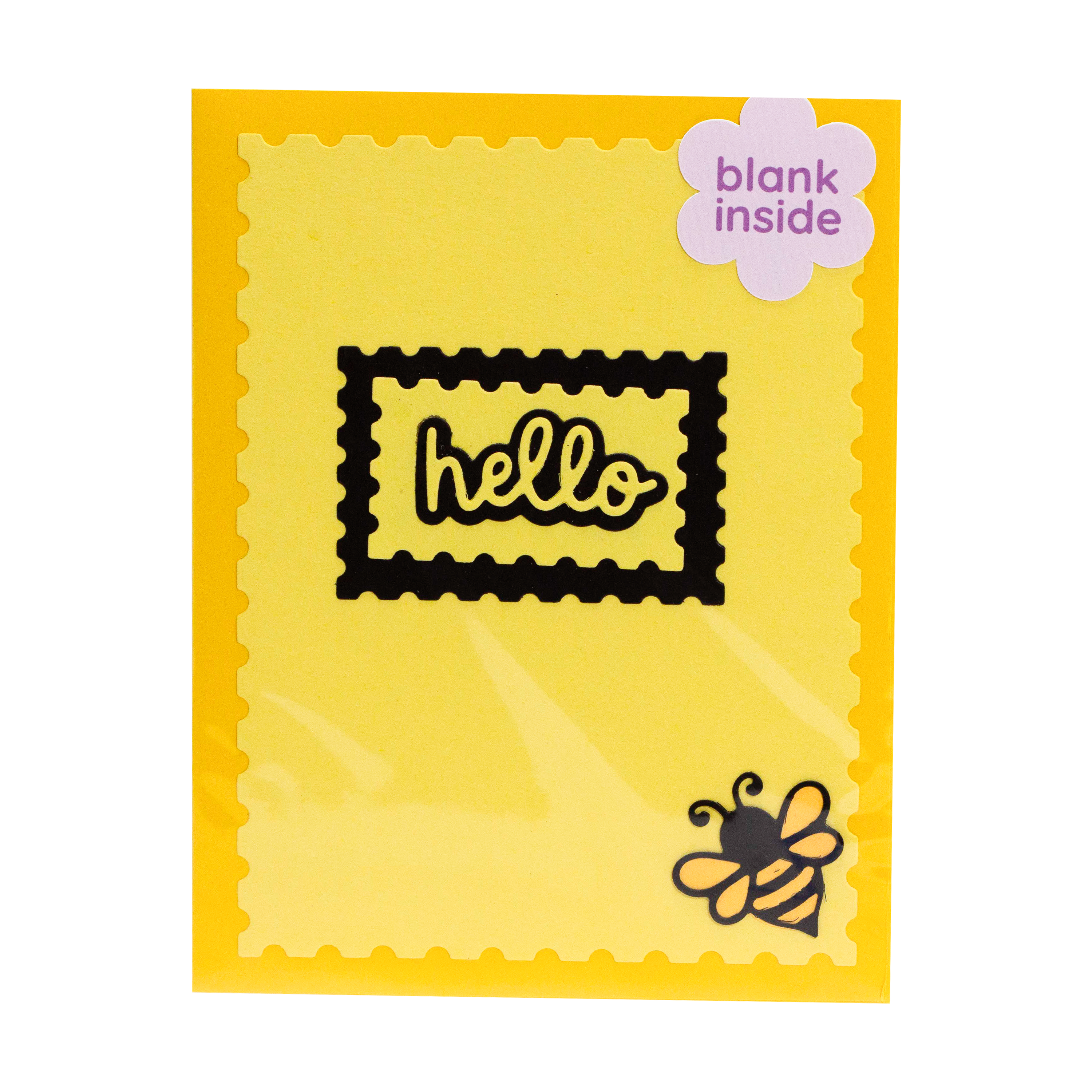 Bee with Hello I Note Card,