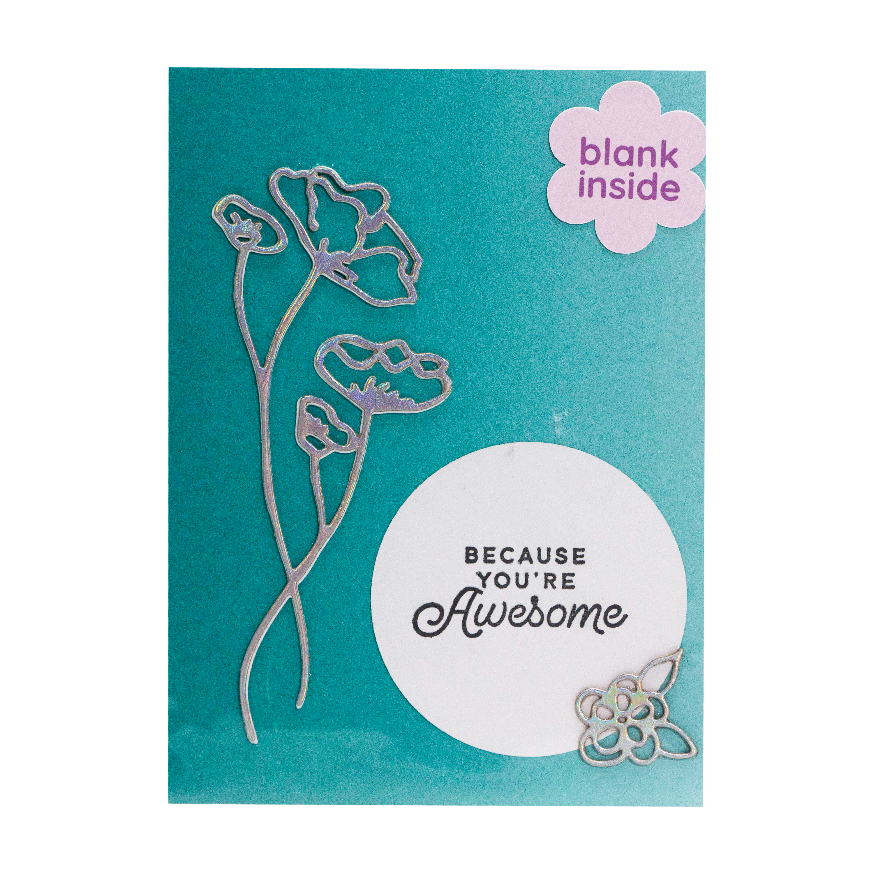 Because You Are Awesome Blue I Note Card