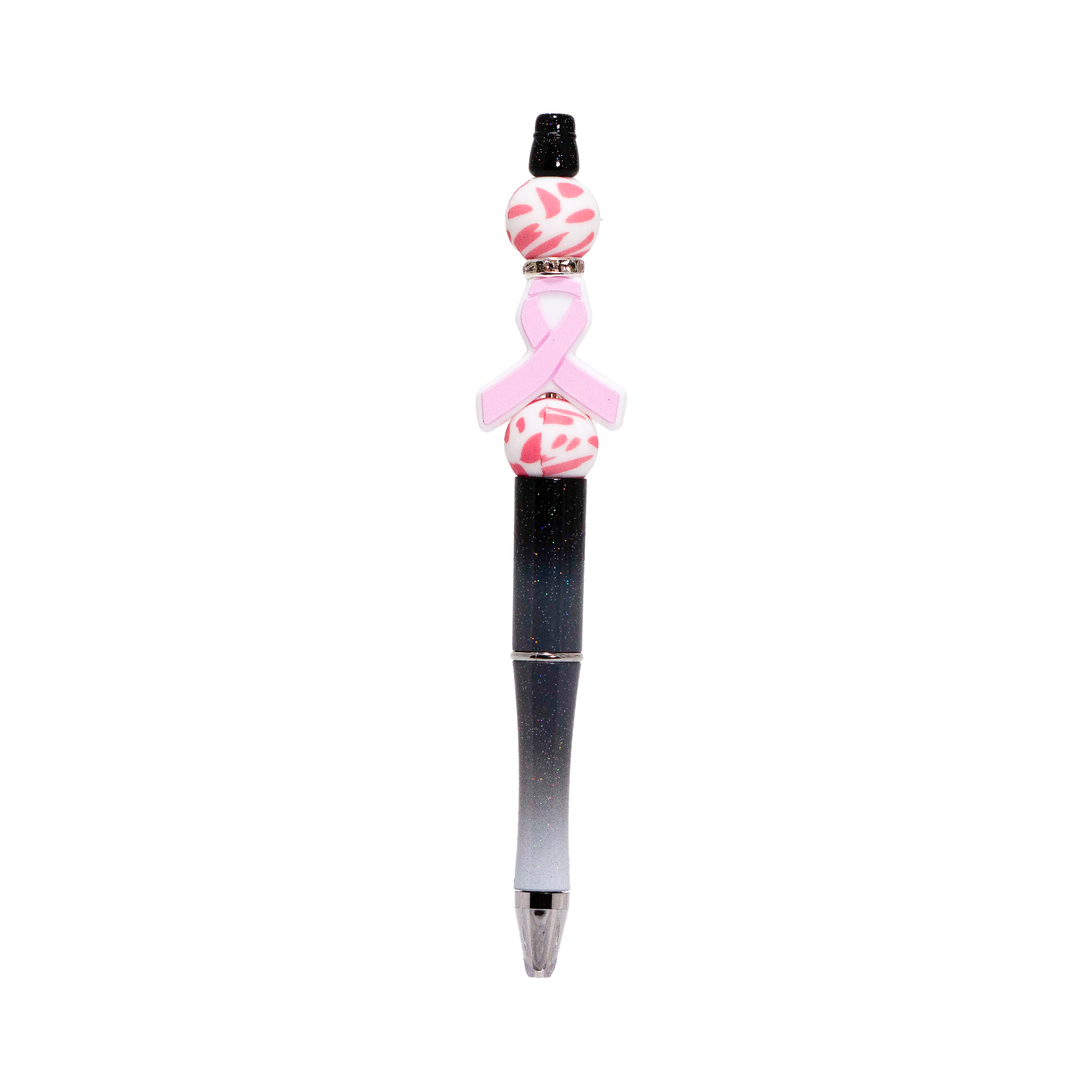 Pink Ribbon Silicone I Beaded Pen
